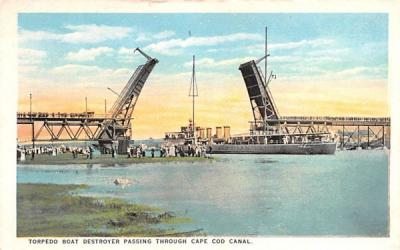 Torpedo Boat Destroyer  Cape Cod, Massachusetts Postcard