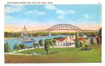 New Bourne Bridge Cape Cod, Massachusetts Postcard