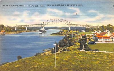 The New Bourne Bridge Cape Cod, Massachusetts Postcard