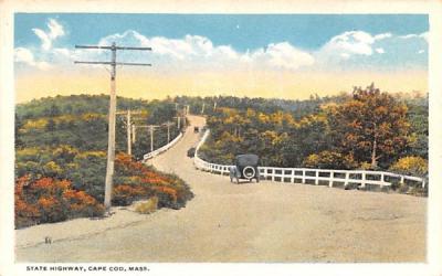 State Highway Cape Cod, Massachusetts Postcard