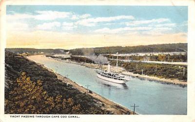 Yacht Passing Through  Cape Cod, Massachusetts Postcard