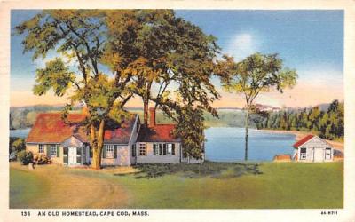 An Old Homestead Cape Cod, Massachusetts Postcard