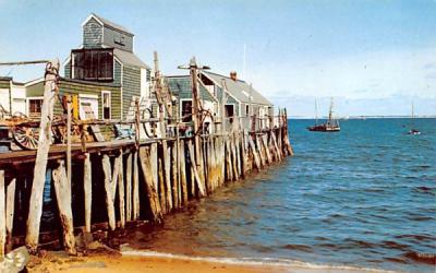 An Old Cape Cod Wharf Massachusetts Postcard