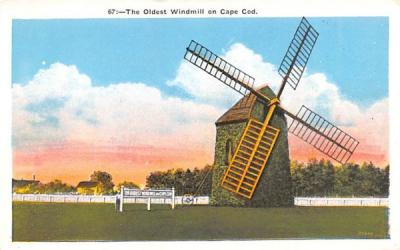 The Oldest Windmill Cape Cod, Massachusetts Postcard