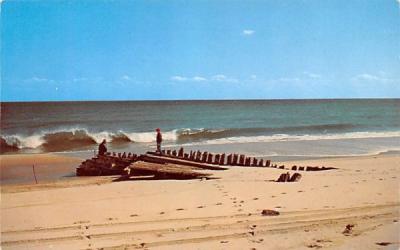 Old wreck on beach Cape Cod, Massachusetts Postcard