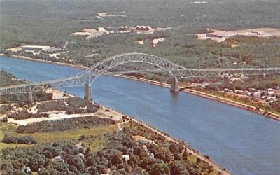 Aerial view of Bourne Bridge Cape Cod, Massachusetts Postcard