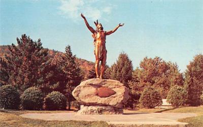 Indian Statue Charlemont, Massachusetts Postcard