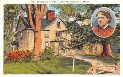 Home of Louisa Alcott Concord, Massachusetts Postcard