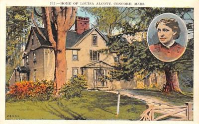 Home of Louisa Alcott Concord, Massachusetts Postcard