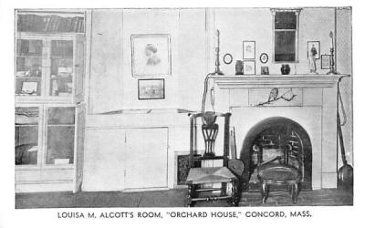 Louisa M. Alcott's Room Concord, Massachusetts Postcard