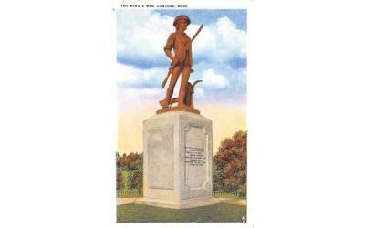 The Minute Man Concord, Massachusetts Postcard