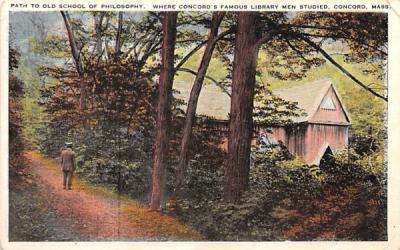 Path to Old School of Philosophy Concord, Massachusetts Postcard