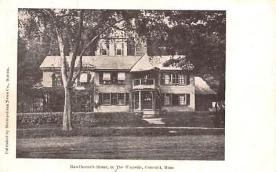 Hawthorne's Home Concord, Massachusetts Postcard