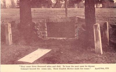 Grave Concord, Massachusetts Postcard