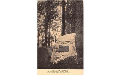 Grave of Emerson Concord, Massachusetts Postcard