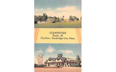 Countryside Charlton Sturbridge Line, Massachusetts Postcard