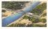 Air View of New Bourne Bridge Cape Cod, Massachusetts Postcard