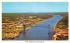 Cape Cod Canal from the air Massachusetts Postcard