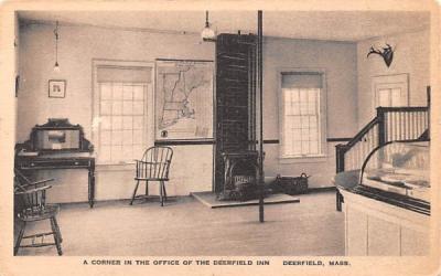 A Corner in the Office of the Deerfield Inn Massachusetts Postcard