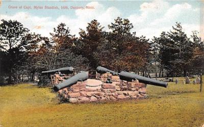 Grave of Capt. Myles Standish Duxbury, Massachusetts Postcard