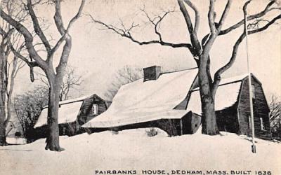 Fairbanks House Dedham, Massachusetts Postcard