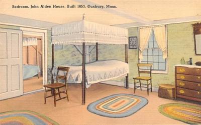 Bedroom  Duxbury, Massachusetts Postcard