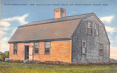 Myles Standish House Duxbury, Massachusetts Postcard