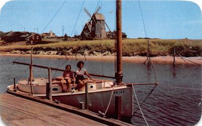 Quaint Scene on Herring River Dennis, Massachusetts Postcard