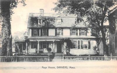 Page House Danvers, Massachusetts Postcard