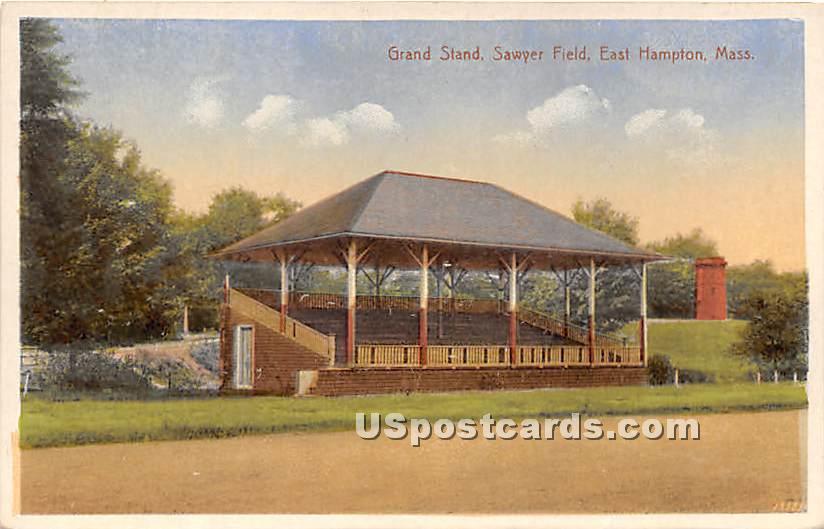 Grand Stand at Sawyer Field - Easthampton, Massachusetts MA Postcard