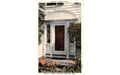 Doorway to Emily Post House Edgartown, Massachusetts Postcard