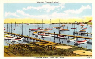 Edgartown Harbor Massachusetts Postcard
