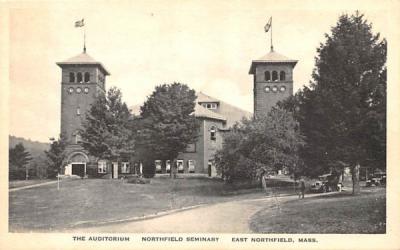 The Auditorium East Northfield, Massachusetts Postcard