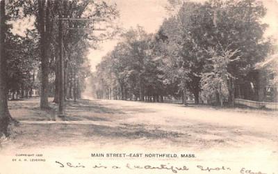 Main Street East Northfield, Massachusetts Postcard