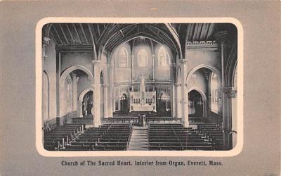 Church of the Sacred Heart Everett, Massachusetts Postcard