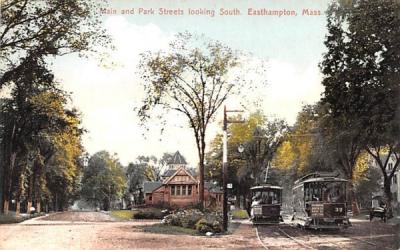 Main & Park Streets Easthampton, Massachusetts Postcard