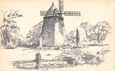 Oldest Mill on Cape Cod Eastham, Massachusetts Postcard