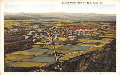 Easthampton from Mt. Tom Massachusetts Postcard
