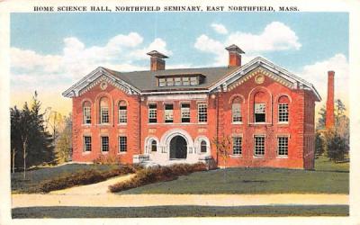 Home Science Hall East Northfield, Massachusetts Postcard