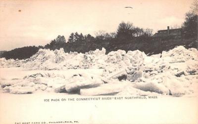 Ice Pack on the Connecticut River East Northfield, Massachusetts Postcard