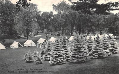 Tenting on the Campus East Northfield, Massachusetts Postcard