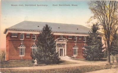 Music Hall East Northfield, Massachusetts Postcard