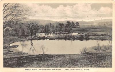 Perry Pond East Northfield, Massachusetts Postcard