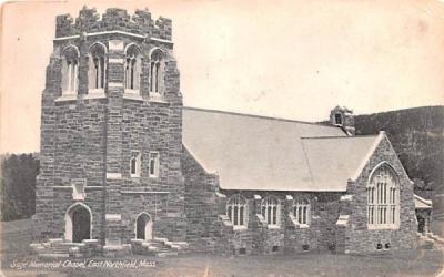 Sage Memorial Chapel East Northfield, Massachusetts Postcard