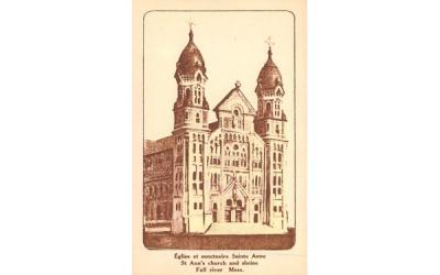 St. Ann's church & shrine Fall River, Massachusetts Postcard