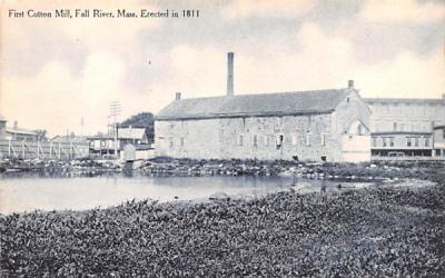 First Cotton Mill Fall River, Massachusetts Postcard