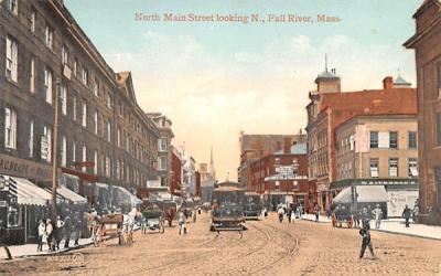 North Main Street Fall River, Massachusetts Postcard