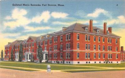 Enlisted Men's Barracks Fort Devens, Massachusetts Postcard