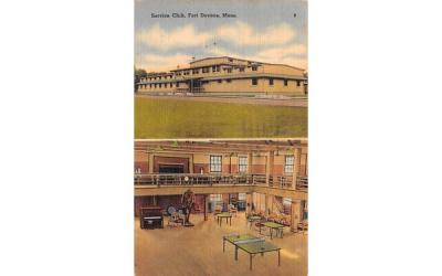 Service Clubs Fort Devens, Massachusetts Postcard