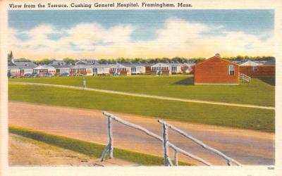 View from the Terrace Framingham, Massachusetts Postcard